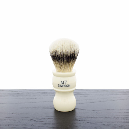 Simpson M7 Super Badger Shaving Brush, Ivory - West Coast Shaving